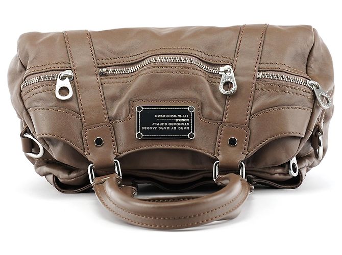 Marc by Marc Jacobs Borsa 2-Way multi-tasche in pelle Taupe - vista 4