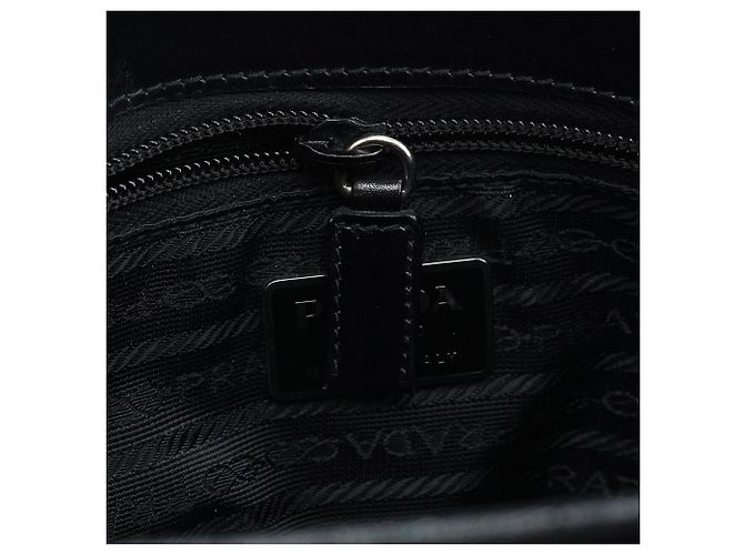 Prada Borsa Tote in pelle Canapa Beige Black Primavera 1999 - vista 11