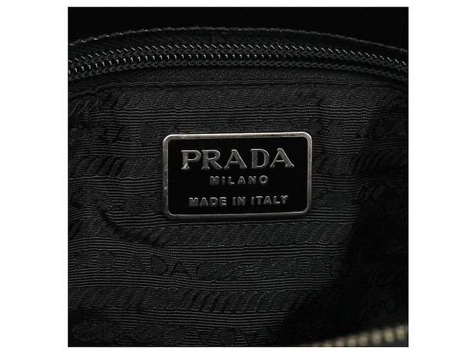 Prada Borsa tote sport 1995 in pelle spazzolato nera - vista 12