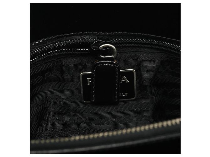 Prada Borsa tote sport 1995 in pelle spazzolato nera - vista 13