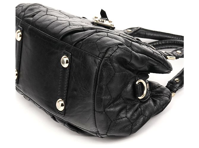 Marc by Marc Jacobs Borsa Black Quilted Leather Classic Q Baby Groovee Bag - vista 10