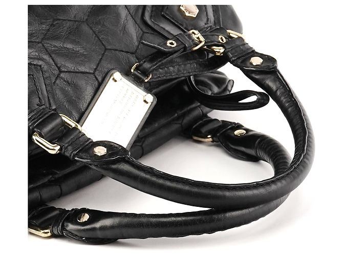 Marc by Marc Jacobs Borsa Black Quilted Leather Classic Q Baby Groovee Bag - vista 11
