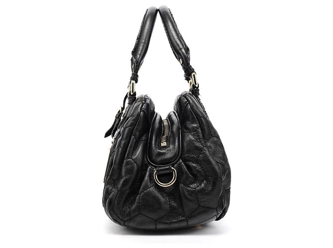 Marc by Marc Jacobs Borsa Black Quilted Leather Classic Q Baby Groovee Bag - vista 2