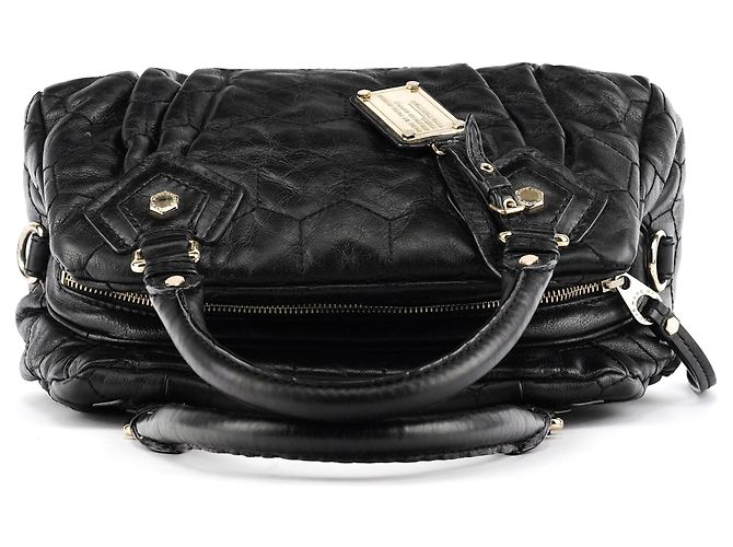 Marc by Marc Jacobs Borsa Black Quilted Leather Classic Q Baby Groovee Bag - vista 4