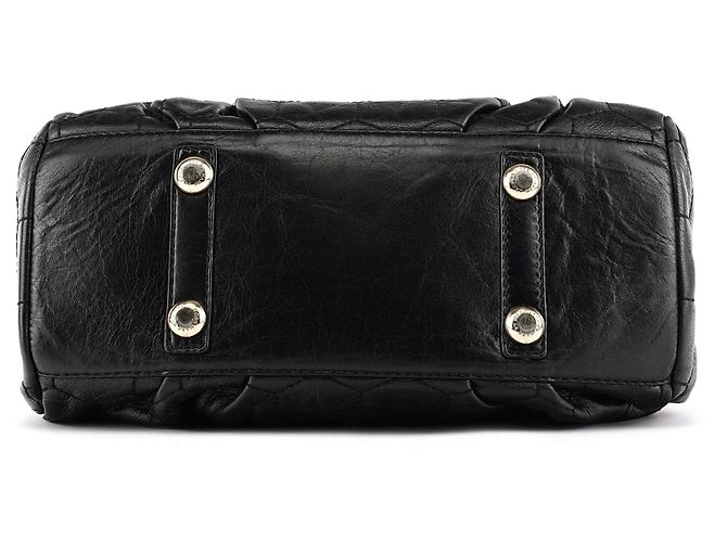 Marc by Marc Jacobs Borsa Black Quilted Leather Classic Q Baby Groovee Bag - vista 5