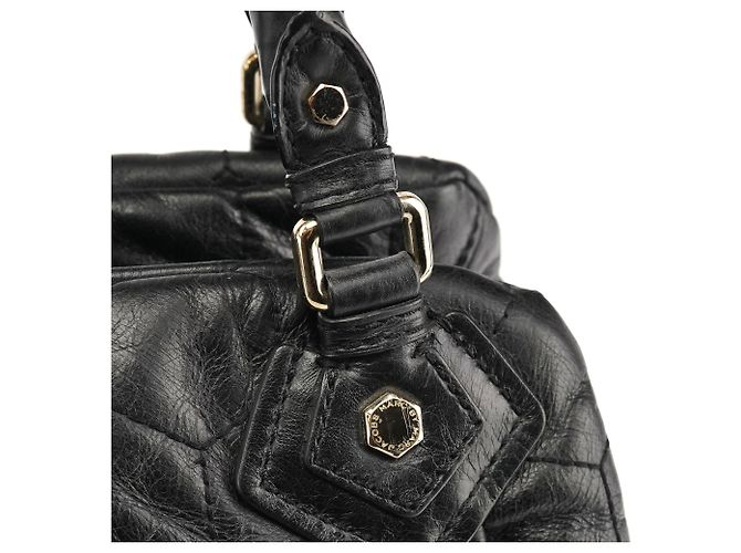 Marc by Marc Jacobs Borsa Black Quilted Leather Classic Q Baby Groovee Bag - vista 7