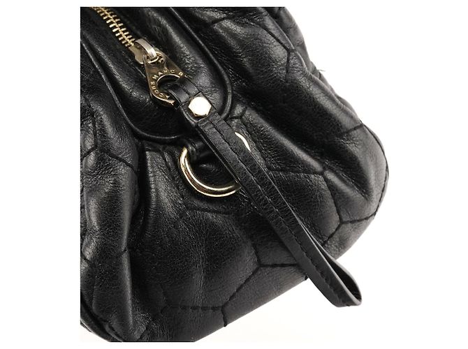 Marc by Marc Jacobs Borsa Black Quilted Leather Classic Q Baby Groovee Bag - vista 8