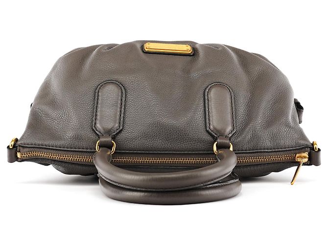 Marc by Marc Jacobs Borsa 2-Way Classic Q in pelle grigia - vista 4