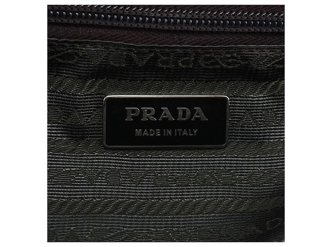 Prada Borsa con manico B11091 Military Green Tessuto Chic Top Handle Bag - vista 12