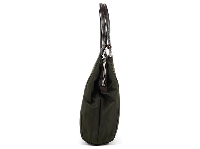 Prada Borsa con manico B11091 Military Green Tessuto Chic Top Handle Bag - vista 2