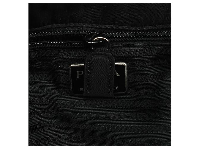 Prada Borsa a tracolla B6781 Black Tessuto Metallo Nylon - vista 12