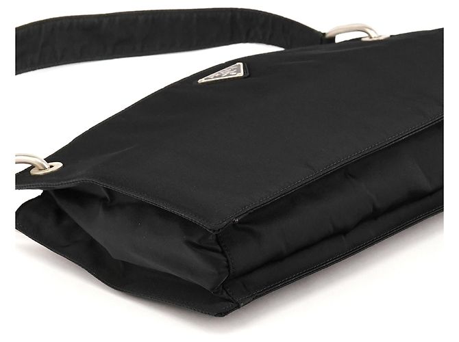 Prada Borsa a tracolla B6781 Black Tessuto Metallo Nylon - vista 6