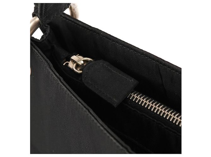 Prada Borsa a tracolla B6781 Black Tessuto Metallo Nylon - vista 9