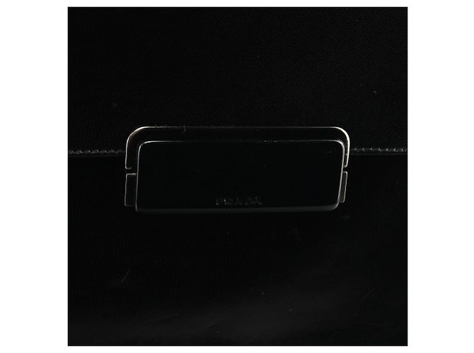 Prada Borsa a tracolla in pelle Vitello nera - vista 6
