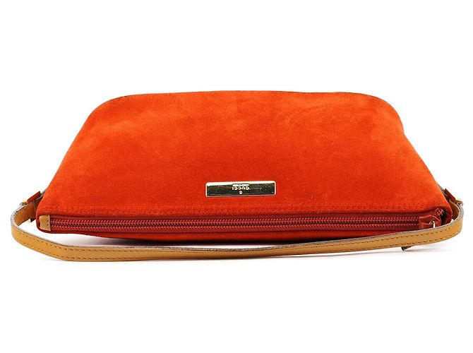Gucci 039 1103 Orange Suede Boat Pochette - vista 4