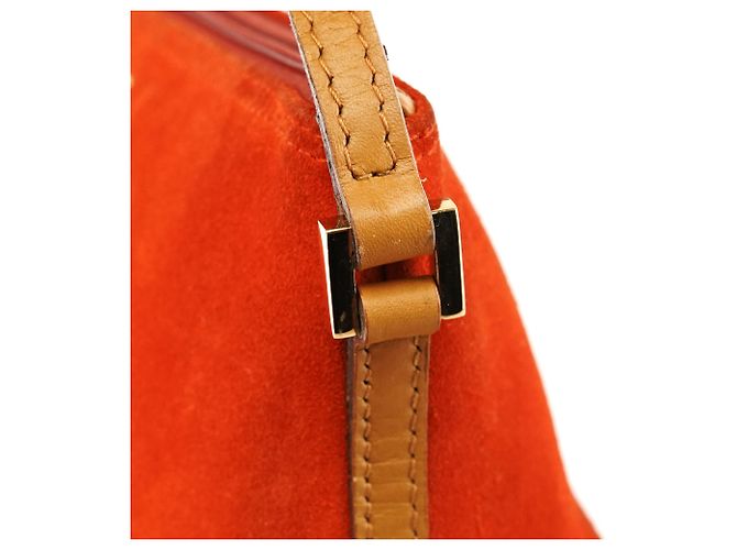Gucci 039 1103 Orange Suede Boat Pochette - vista 7