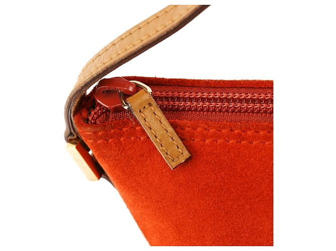 Gucci 039 1103 Orange Suede Boat Pochette - vista 8