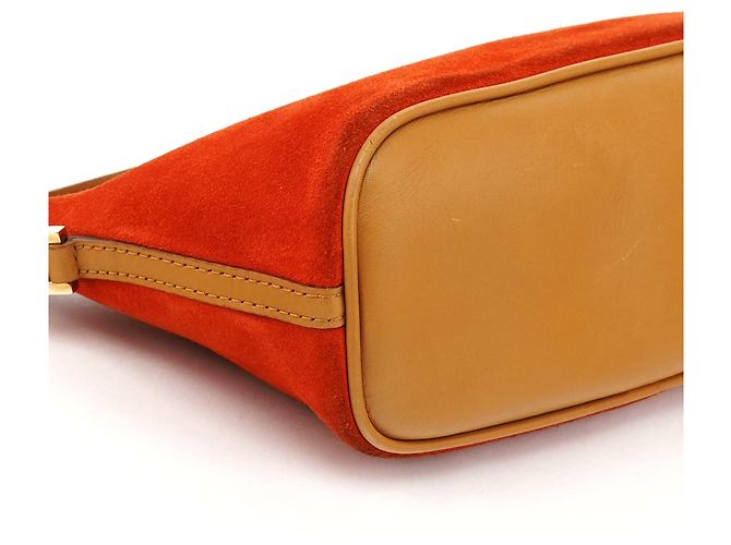 Gucci 039 1103 Orange Suede Boat Pochette - vista 9