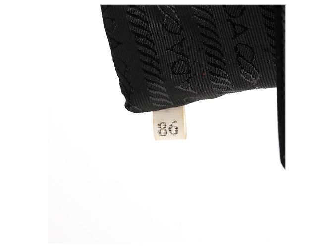 Prada Borsa Tote Sport 1995 in pelle Spazzolato nera - vista 13