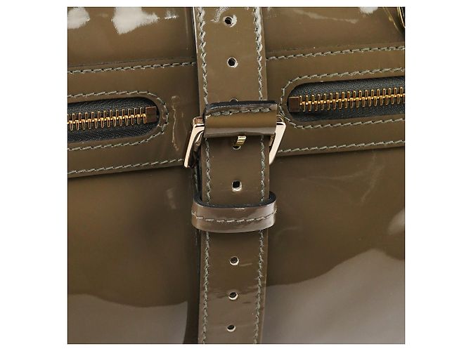 Mulberry Borsa Boston Mabel in pelle verniciata verde kaki - vista 7