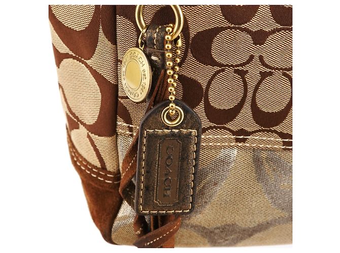 Coach 10234 Borsa Tote patchwork Signature Beige Brown - vista 10