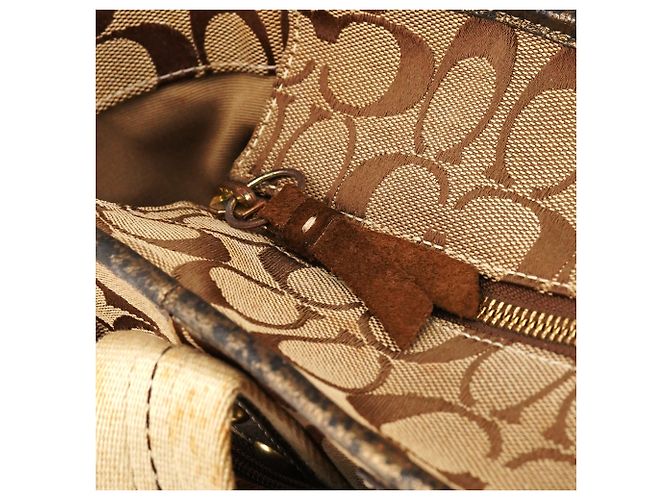 Coach 10234 Borsa Tote patchwork Signature Beige Brown - vista 11