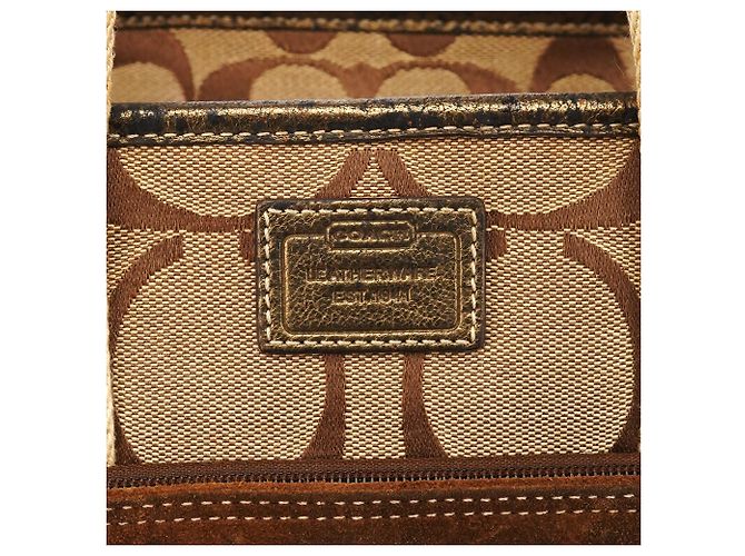 Coach 10234 Borsa Tote patchwork Signature Beige Brown - vista 5