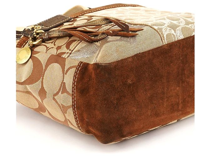 Coach 10234 Borsa Tote patchwork Signature Beige Brown - vista 7
