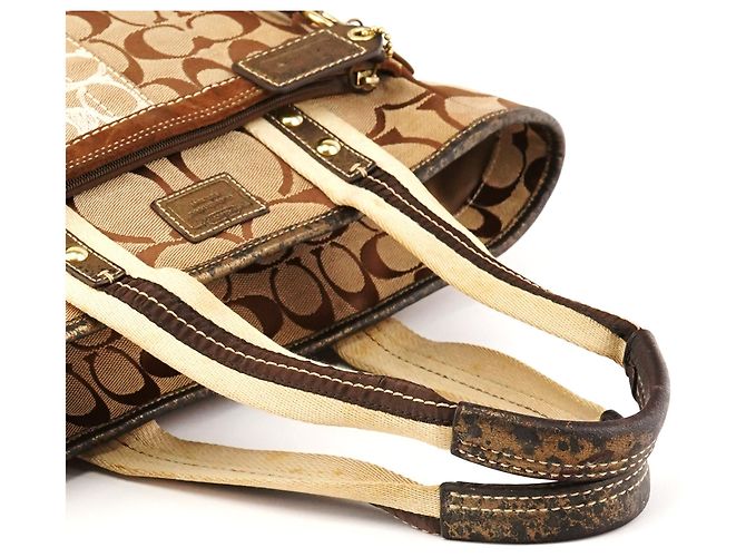 Coach 10234 Borsa Tote patchwork Signature Beige Brown - vista 9