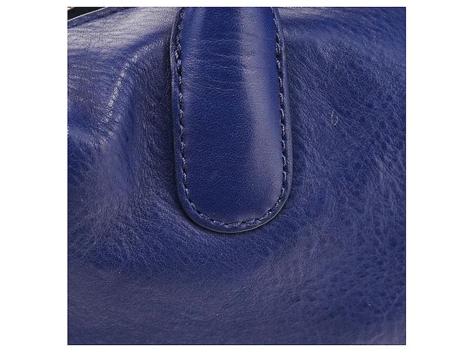 Marc by Marc Jacobs Borsa Bowling Classic Q 2-Way in pelle blu - vista 11