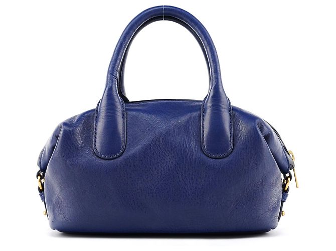 Marc by Marc Jacobs Borsa Bowling Classic Q 2-Way in pelle blu - vista 3