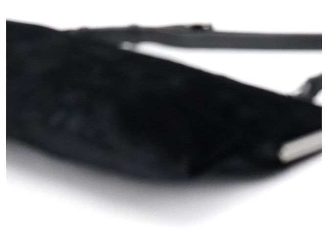 Gucci Borsa a spalla e clutch in velluto nero 2000 - vista 10