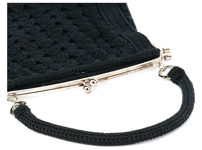 Dolce & Gabbana Clutch in maglia di lana nera - vista 11