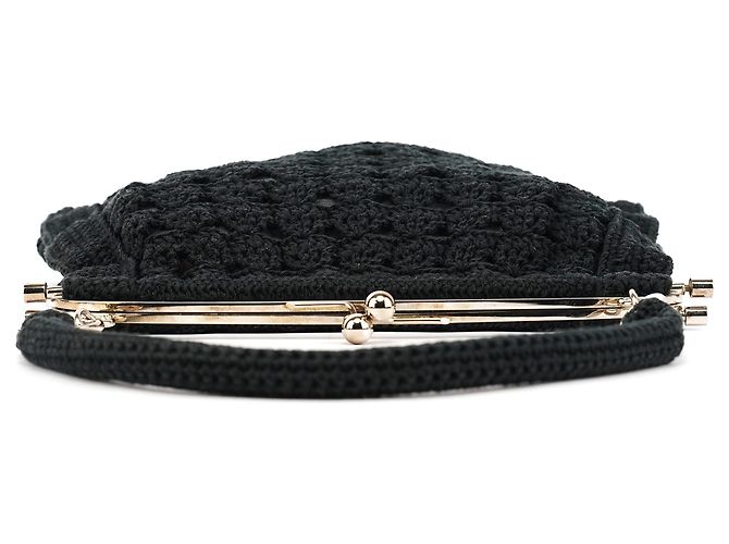 Dolce & Gabbana Clutch in maglia di lana nera - vista 4