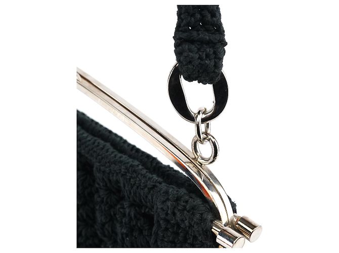 Dolce & Gabbana Clutch in maglia di lana nera - vista 7