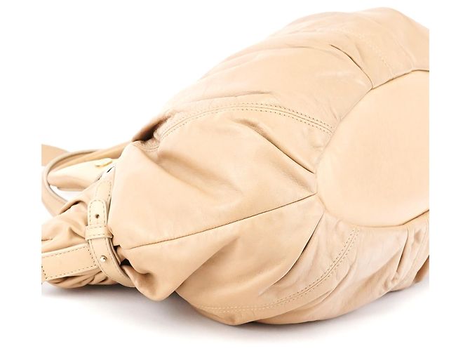 Céline Borsa Pillow 2-Way in pelle di vitello beige - vista 11