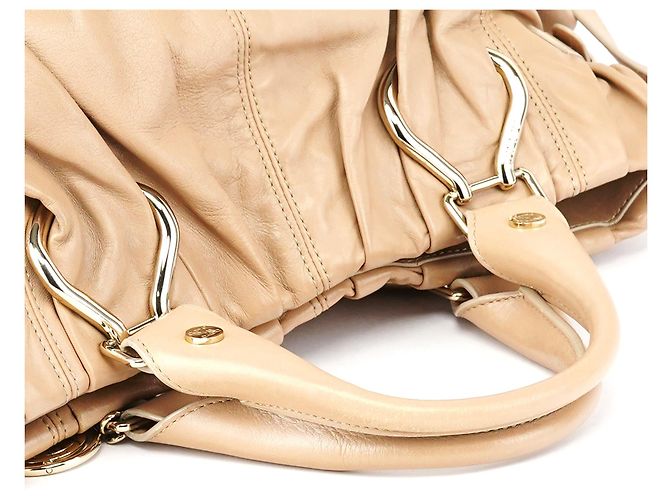Céline Borsa Pillow 2-Way in pelle di vitello beige - vista 13