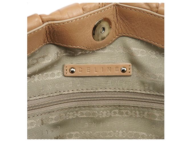 Céline Borsa Pillow 2-Way in pelle di vitello beige - vista 14