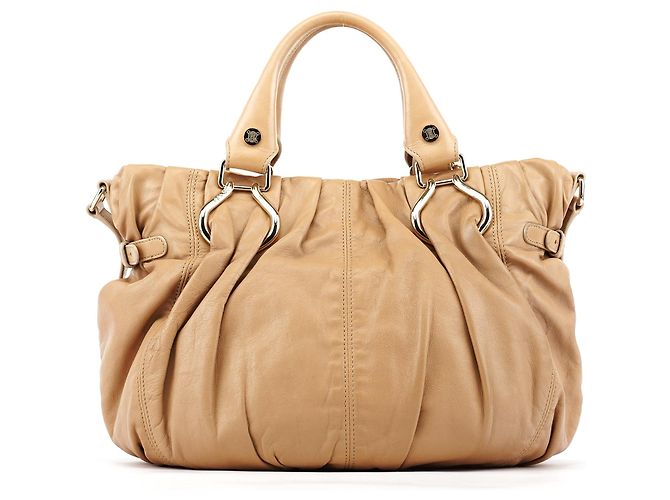 Céline Borsa Pillow 2-Way in pelle di vitello beige - vista 3