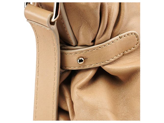 Céline Borsa Pillow 2-Way in pelle di vitello beige - vista 8