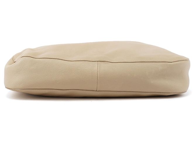 Gucci 001 3748 Borsa a tracolla beige in pelle con coulisse - vista 4