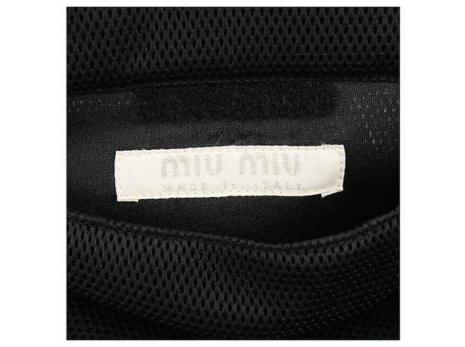 Miu Miu Netz-Shopper in Schwarz mit Gummigriffen - Ansicht 9