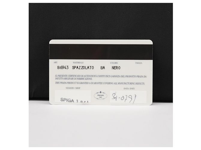 Prada Borsa a mano in Nylon Tessuto Spazzolato Nero - vista 13