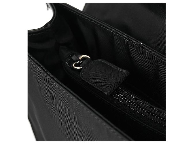 Prada Borsa a mano in Nylon Tessuto Spazzolato Nero - vista 14