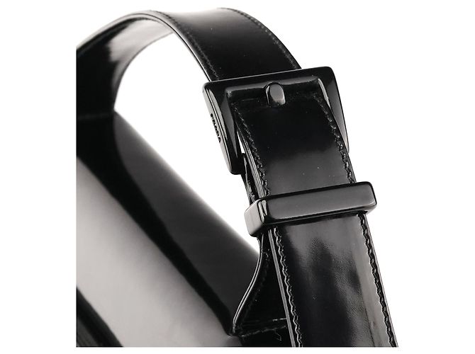 Prada Borsa a mano in Nylon Tessuto Spazzolato Nero - vista 8