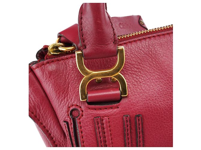 Chloé Borsa Marcie 2-Way in pelle bordeaux - vista 8