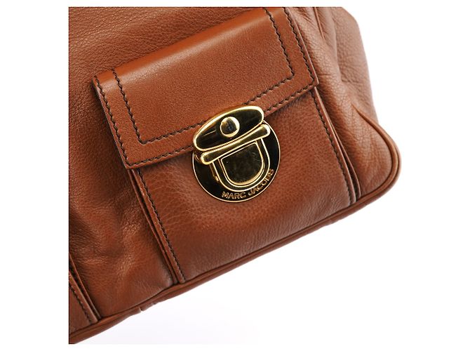 Marc Jacobs Borsa Tote in pelle marrone chiaro con tasche multiple - vista 6