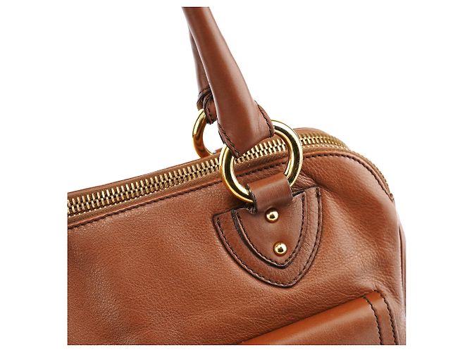 Marc Jacobs Borsa Tote in pelle marrone chiaro con tasche multiple - vista 7