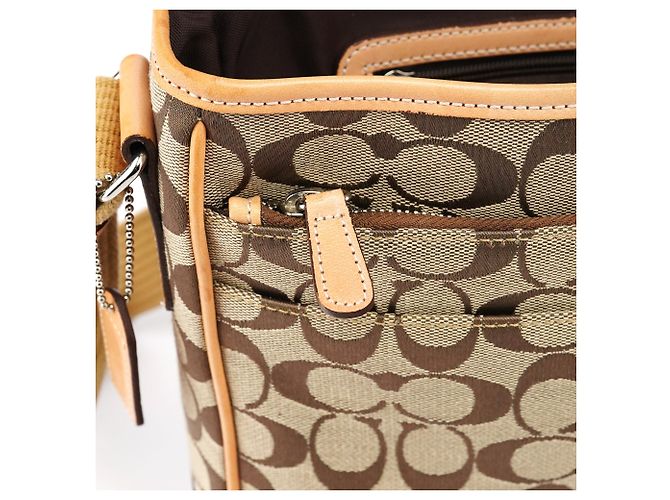 Coach Borsa a Tracolla Signature 5229 Beige Tan - vista 13