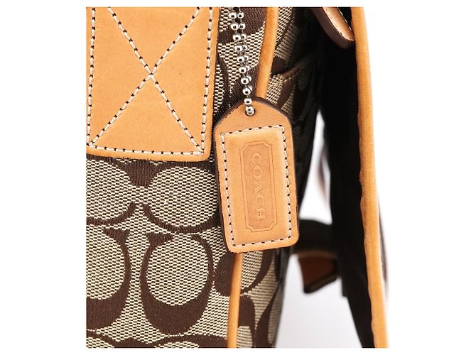 Coach Borsa a Tracolla Signature 5229 Beige Tan - vista 6